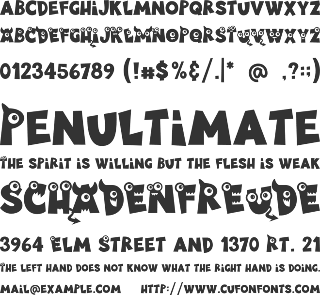 Munstar font preview