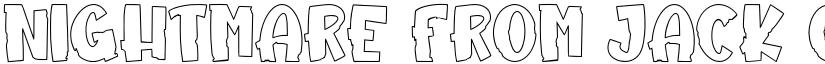 Nightmare From Jack Outline font
