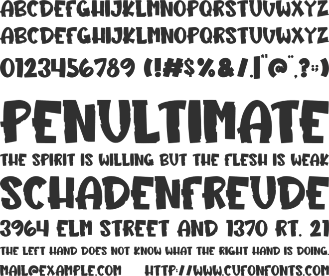 Nightmare From Jack font preview