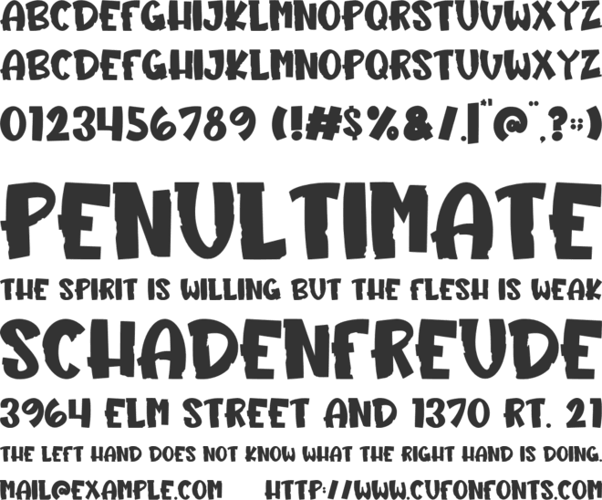 Nightmare From Jack font preview