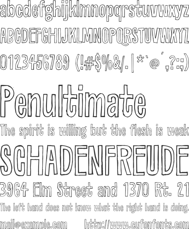 Drawrite font preview