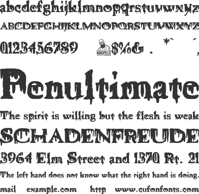 La Sangrienta Caslon font preview