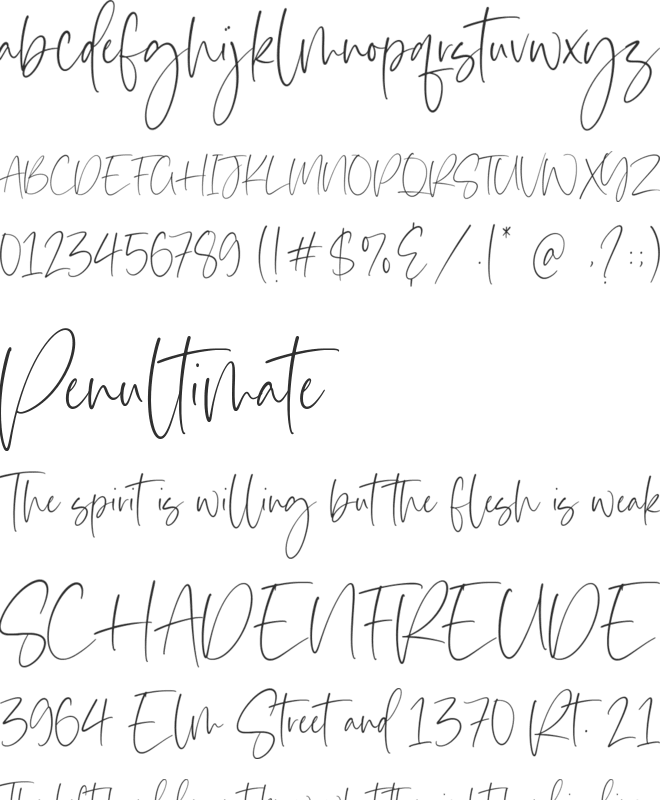 Southwood font preview