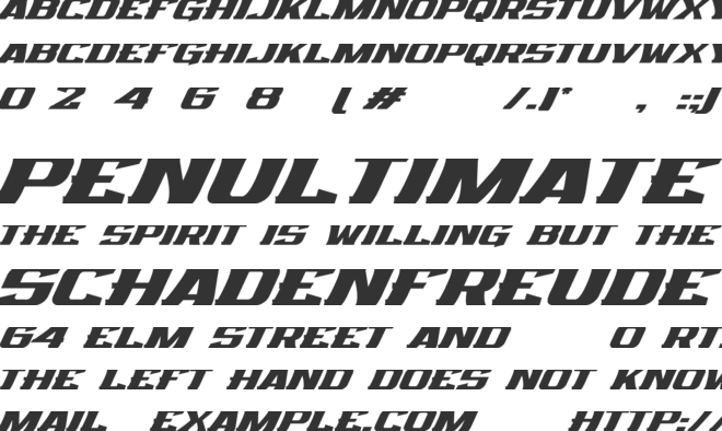 the Pursuits font preview
