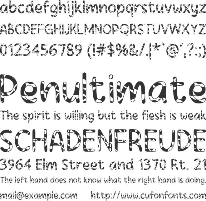 Moomilk font preview