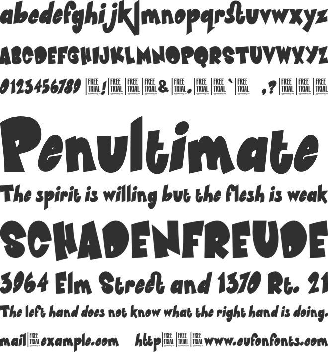 Main Kind font preview