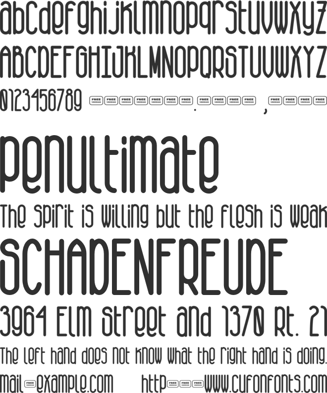 Lumilance Free Trial font preview