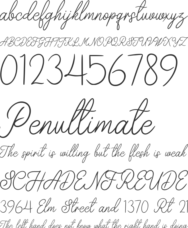 amaline font preview