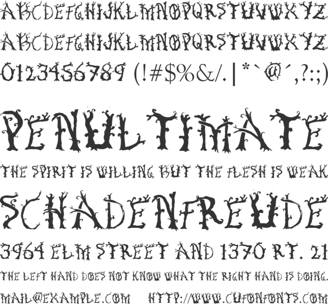 Bosque Encantado font preview