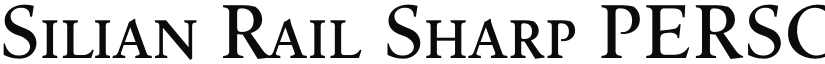 Silian Rail Sharp PERSONAL font download