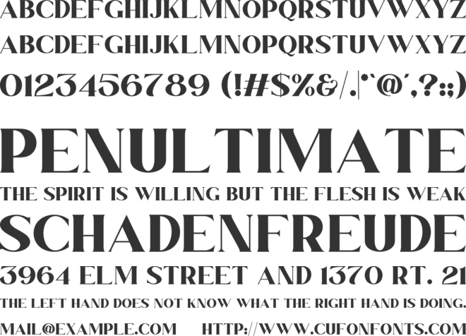 Dream Glory font preview