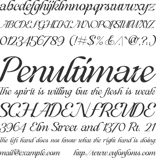 Dafista font preview