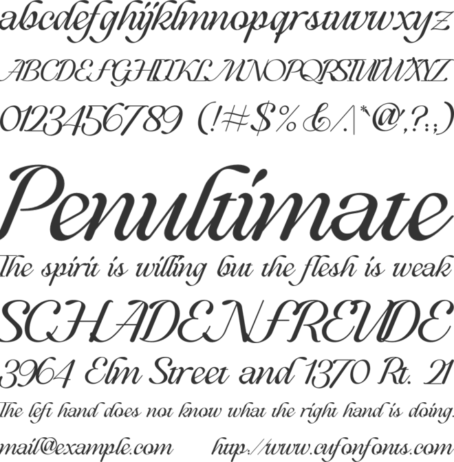 Dafista font preview