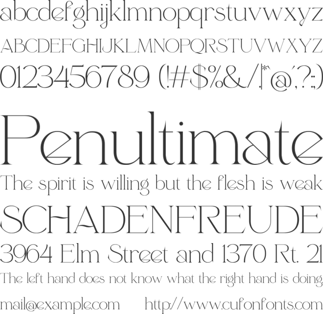 Myglaos font preview