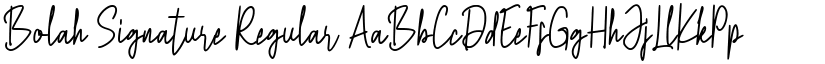 Bolah Signature Regular font