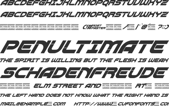 Most Faster Personal Use font preview