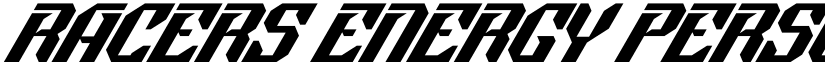 Racers Energy Personal Use Regular font