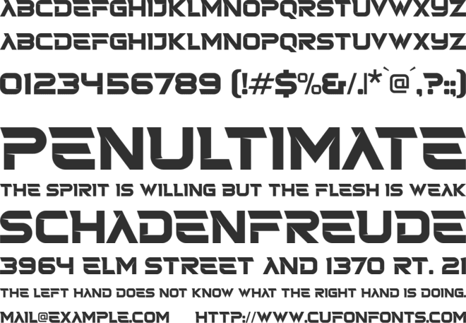 Faster Stroker font preview