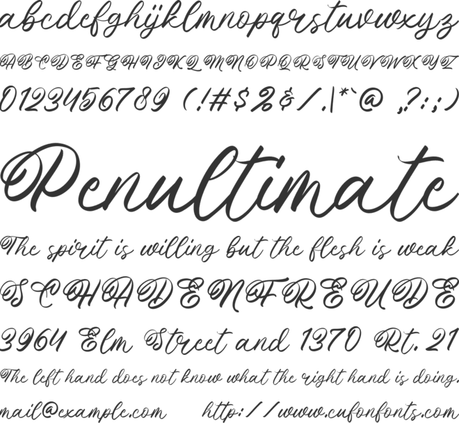 Mellita font preview