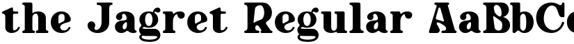 the Jagret Regular font