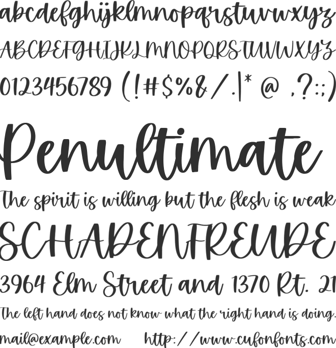Goldfame font preview