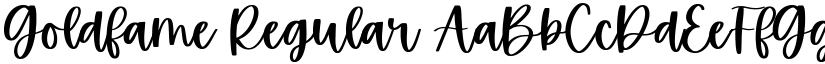 Goldfame Regular font