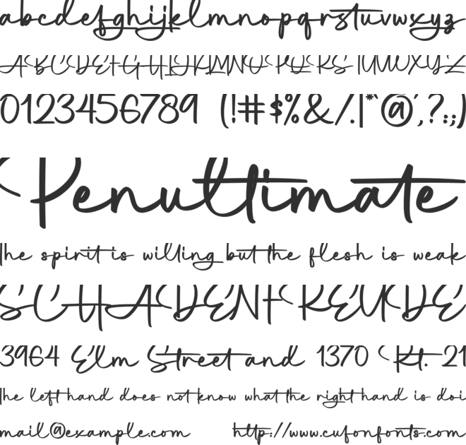 Glagio font preview