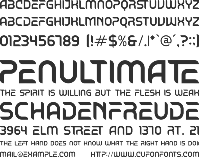 Bagero font preview