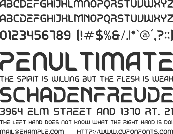 Bagero font preview
