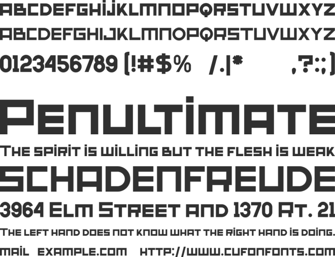 Hesia font preview
