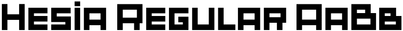 Hesia Regular font