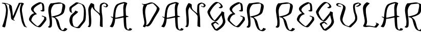 Merona Danger Regular font