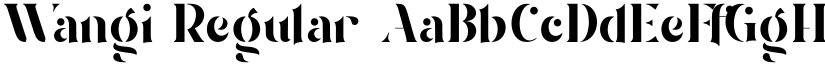 Wangi Regular font