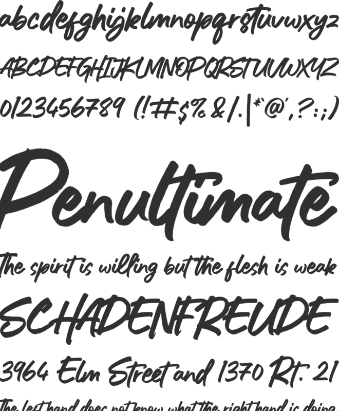 Satisfied font preview