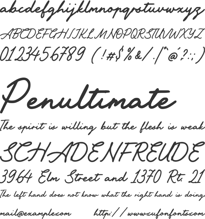 American Mountain font preview