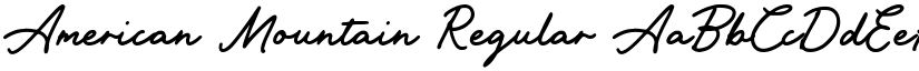 American Mountain Regular font