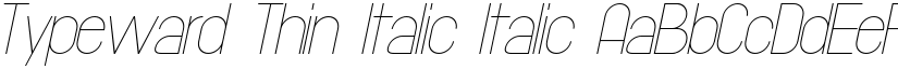 Typeward Thin Italic Italic font