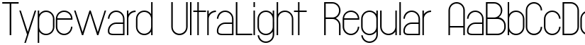 Typeward UltraLight Regular font