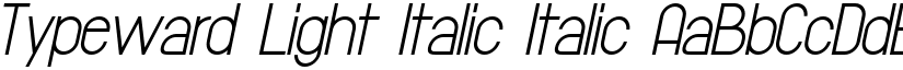 Typeward Light Italic Italic font