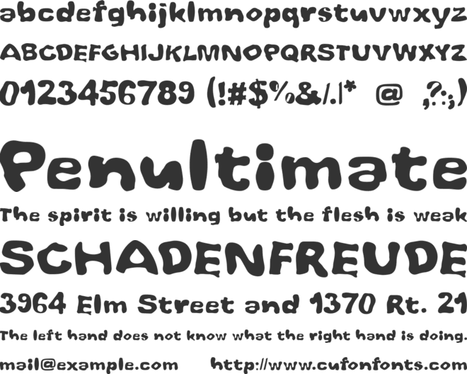 Whoobub font preview