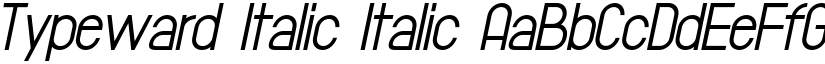 Typeward Italic Italic font