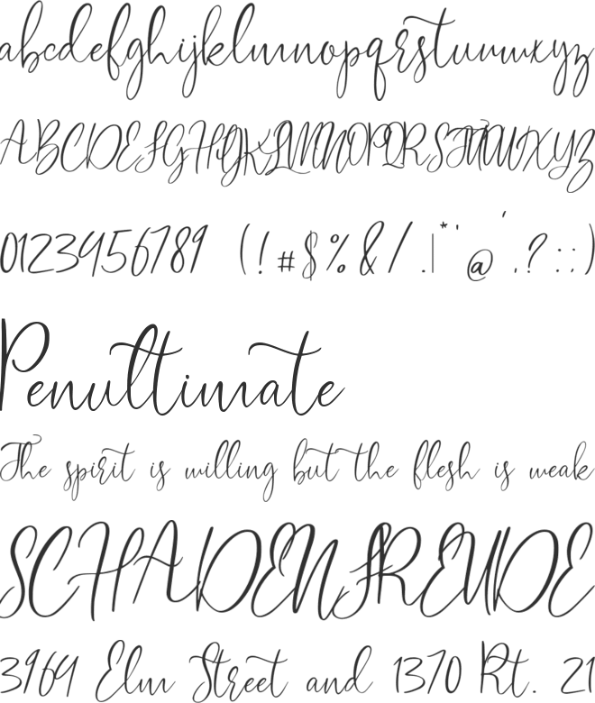 soul and mate font preview
