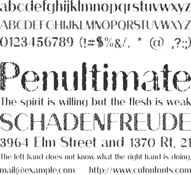 Fencing Ghost font preview