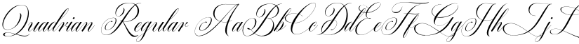 Quadrian Regular font