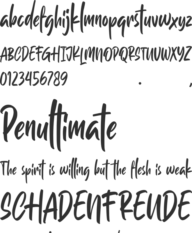 Shakehand Brothers font preview