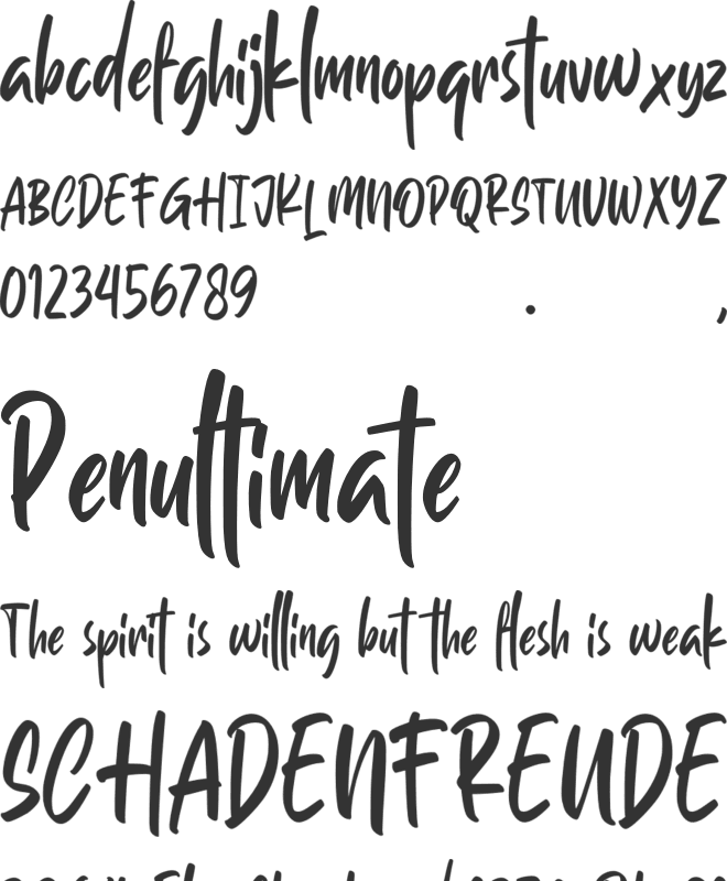 Shakehand Brothers font preview
