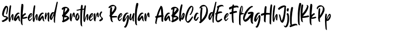 Shakehand Brothers Regular font