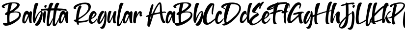 Babitta Regular font