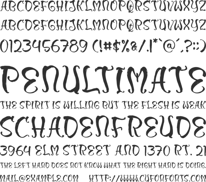 Morlew Candy font preview