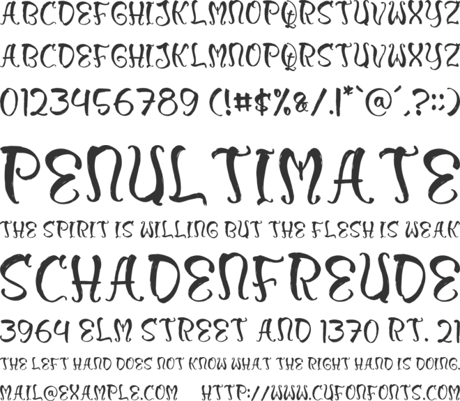 Morlew Candy font preview